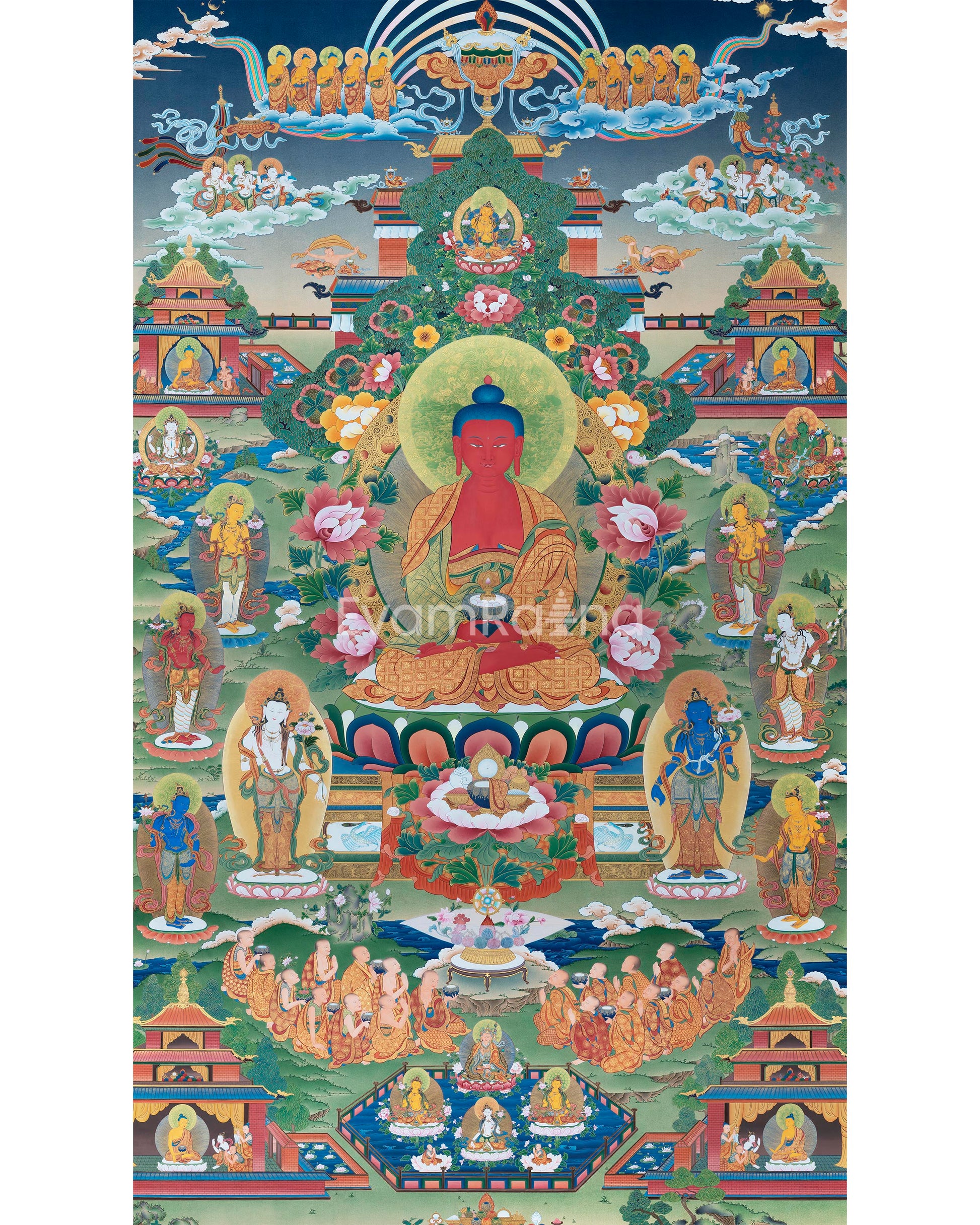 Buddha Amitabha Pureland Thangka