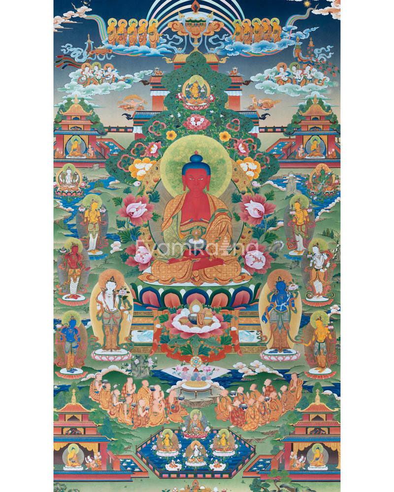 Buddha Amitabha Pureland Thangka
