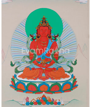 Small Red Buddha, Amitayus Thangka