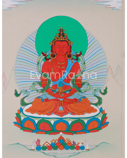 Small Red Buddha, Amitayus Thangka