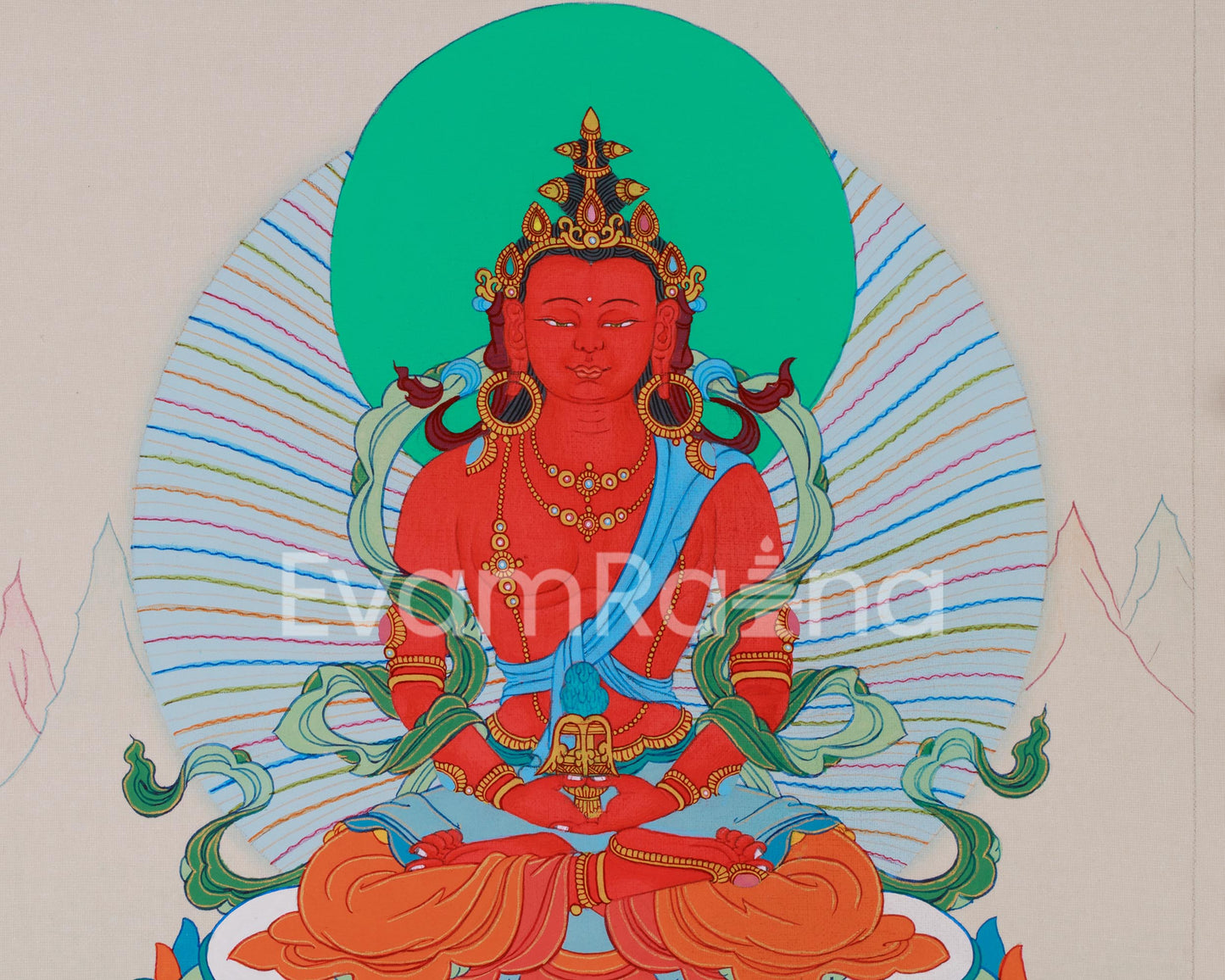 Small Red Buddha, Amitayus Thangka