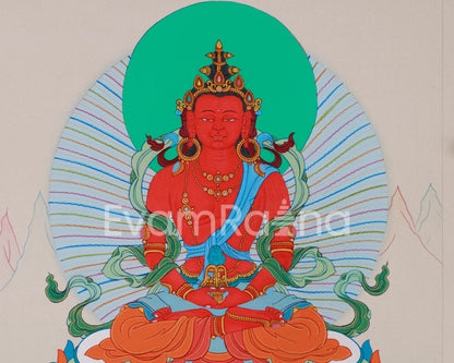 Small Red Buddha, Amitayus Thangka