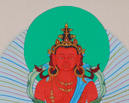 Small Red Buddha, Amitayus Thangka