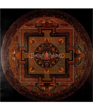 Amitayus Buddha Mandala Thangka Art Painting