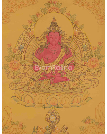 Amitayus Buddha Thangka Painting