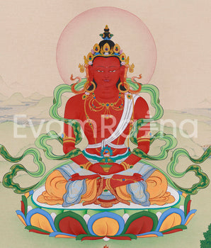 Amitayus Longevity Buddha "The Immortal One" Thangka