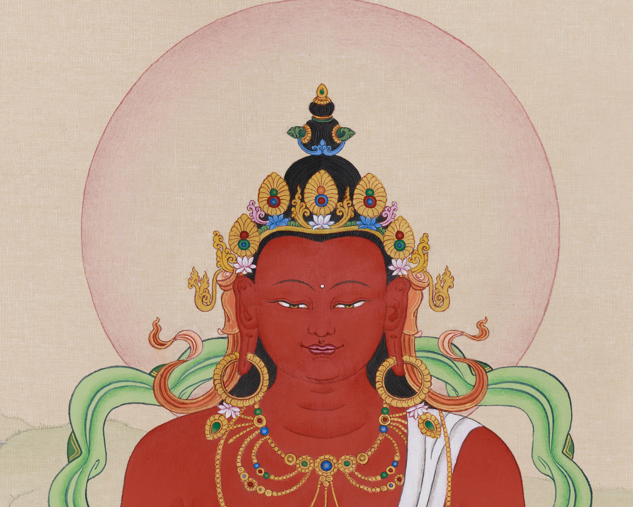 Amitayus Longevity Buddha "The Immortal One" Thangka
