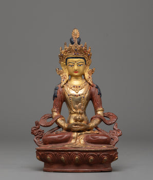Handmade Statue of Tibetan Deity Amitayus
