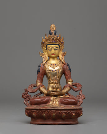Handmade Statue of Tibetan Deity Amitayus