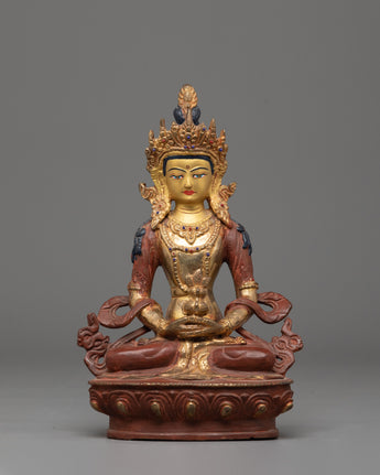 Handmade Statue of Tibetan Deity Amitayus