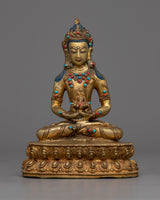 Gold Amitayus Buddha Statue