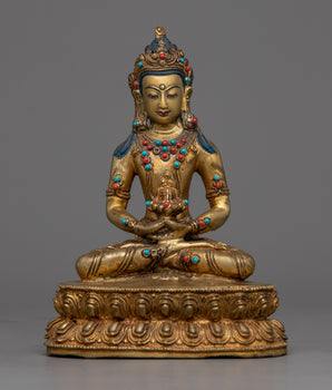 Gold Amitayus Buddha Statue