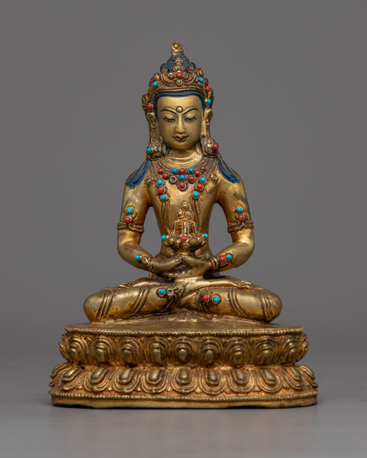 Gold Amitayus Buddha Statue