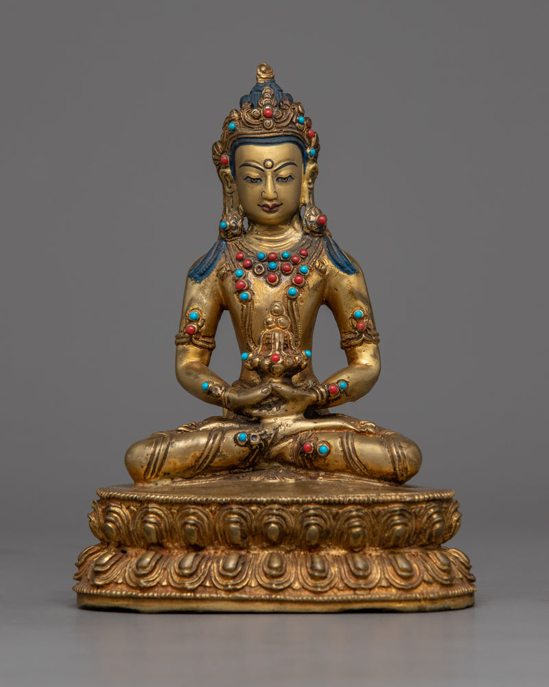 Gold Amitayus Buddha Statue