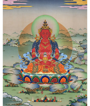 Buddhist Deity Amitayus Long Life Practice Print
