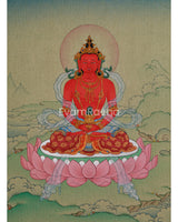 Compact Thangka of Amitayus Buddha 