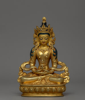 Gold-Plated Amitayus Buddha Statue