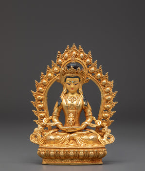Gold Plated Amitayus Buddha | Buddha of Longevity