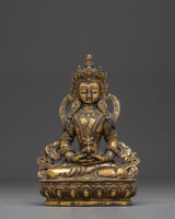 Handcrafted Copper Amitayus Statue