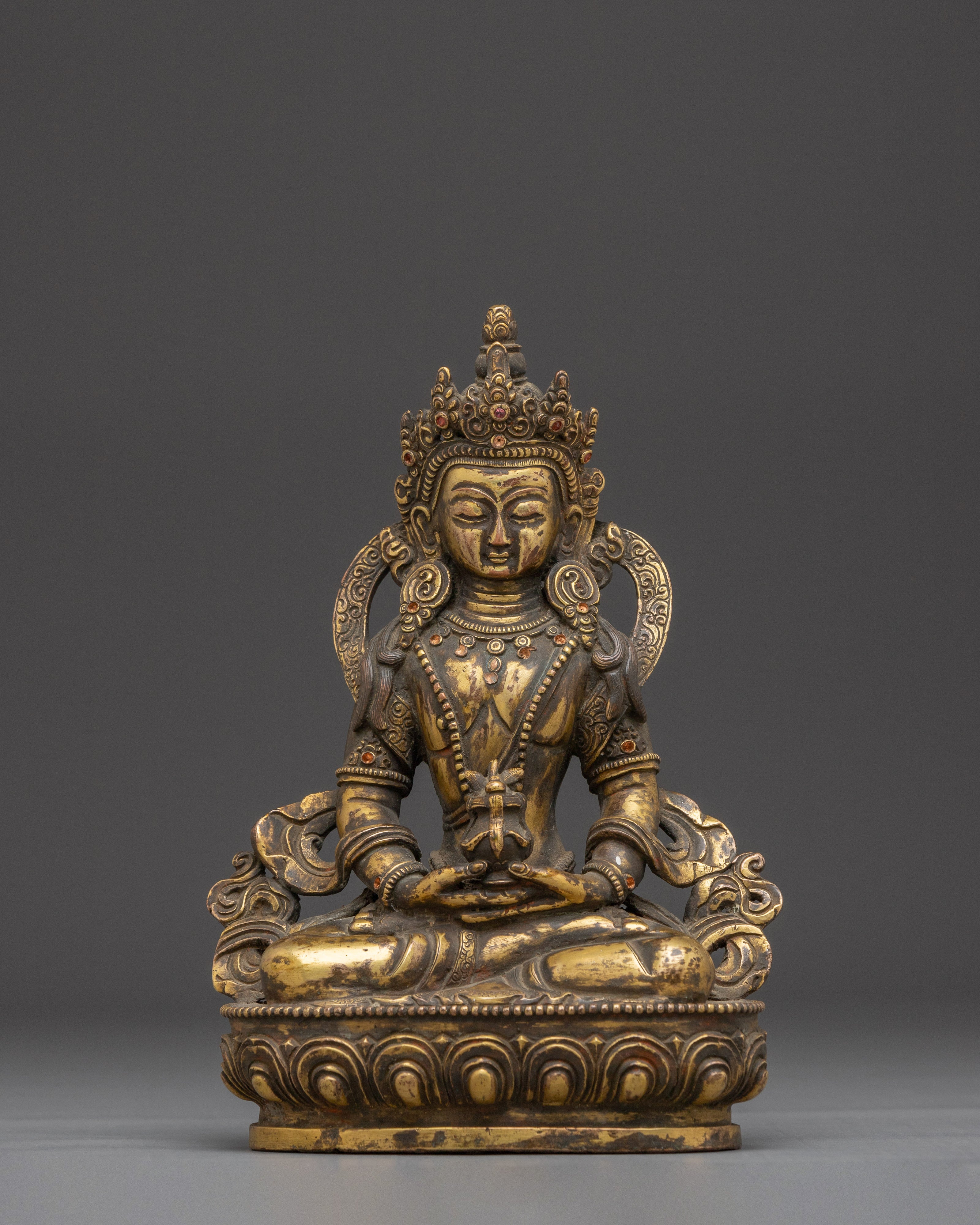 Handcrafted Copper Amitayus Statue