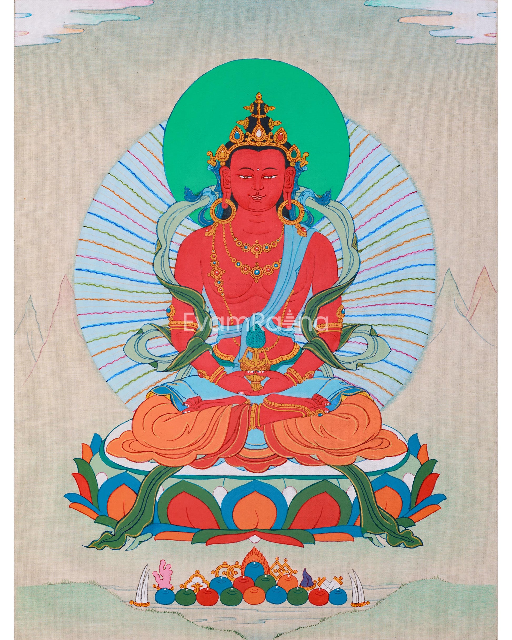 Longlife Buddha Amitayus Thangka