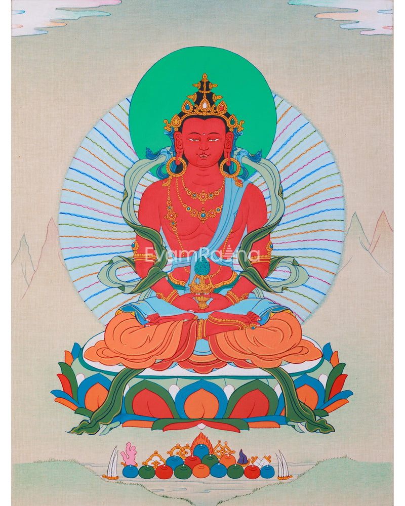 Longlife Buddha Amitayus Thangka