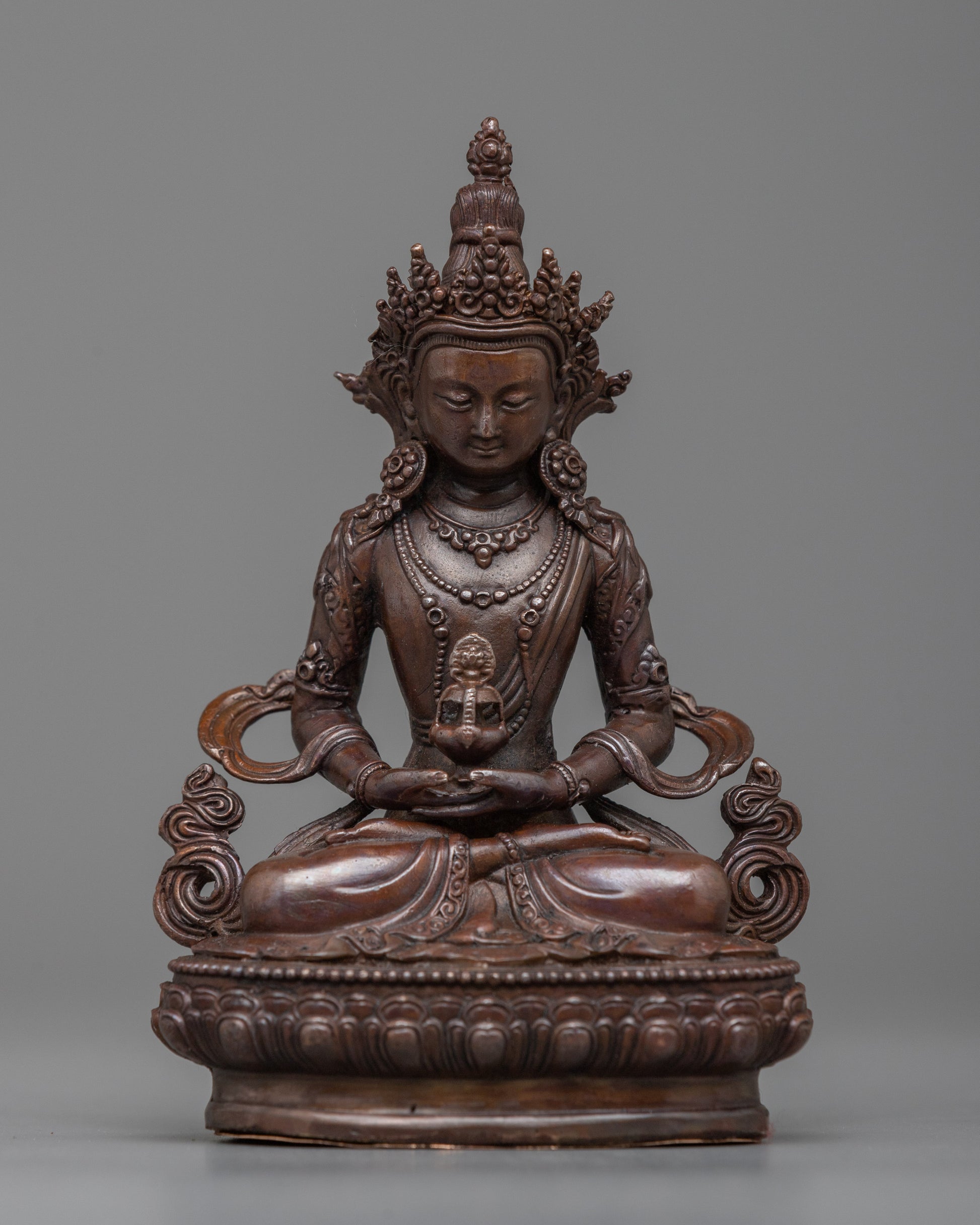 Copper Buddha Amitayus Statue