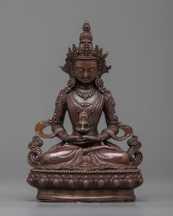 Copper Buddha Amitayus Statue