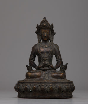Buddha Amitayus Brass Sculpture | Serenity and Longevity for Your Space
