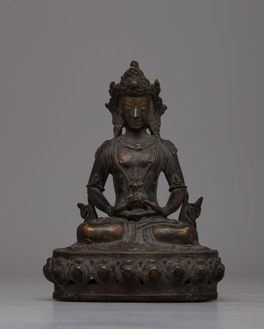 Buddha Amitayus Brass Sculpture | Serenity and Longevity for Your Space