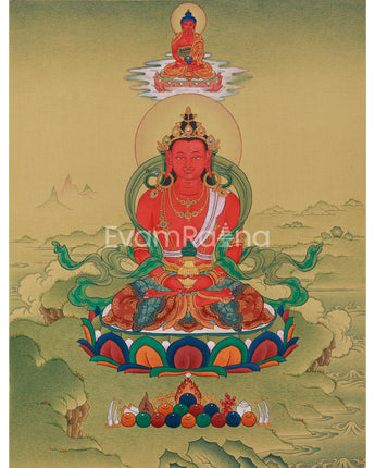 Amitayus & Amitabha Buddha Painting 
