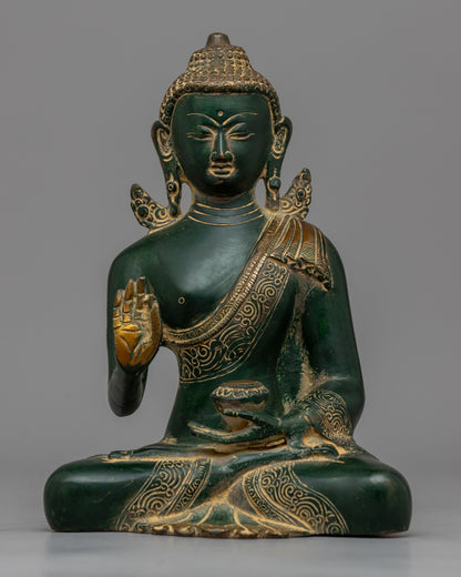 Handcrafted Amoghasiddhi Buddha Statue