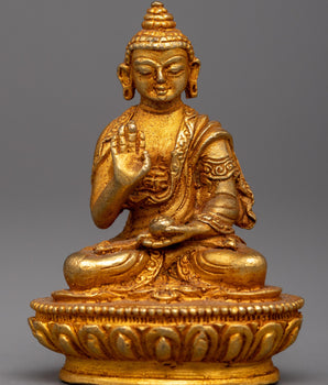 Machine-Made Copper Amoghasiddhi Buddha Statue