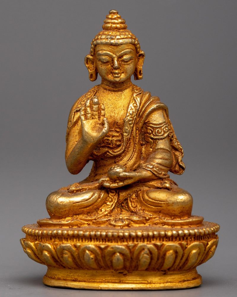 Machine-Made Copper Amoghasiddhi Buddha Statue