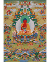 Grand Mahayana Pure Land Painting | Sacred Realm of Amitabha Buddha
