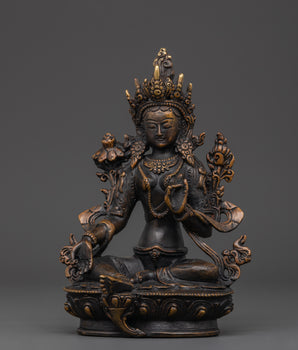 Antique finishing green tara