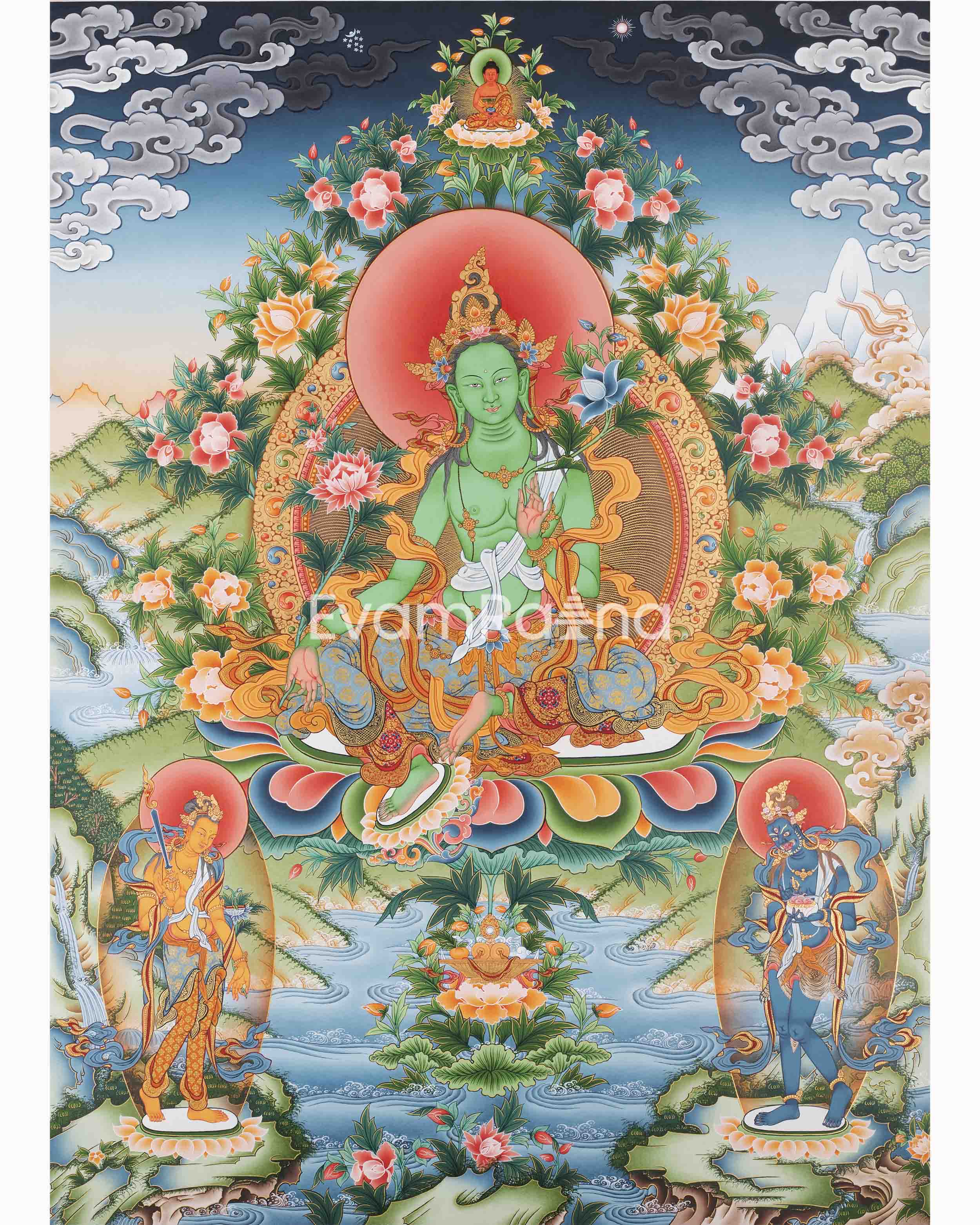 Arya Green Tara Print 