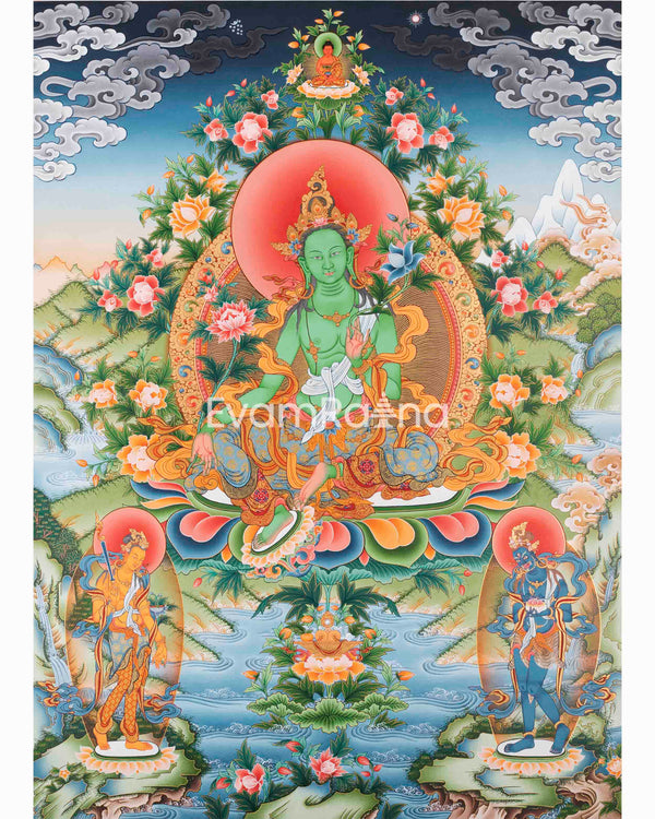 Arya Green Tara Print 