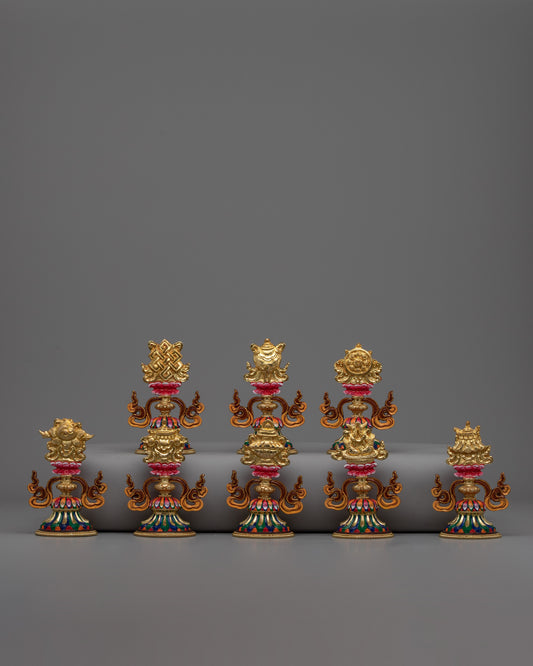 Buddhist Eight Auspicious Symbols Set