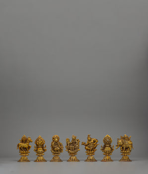 Gold & Silver-Plated King and Queen Set Statues 