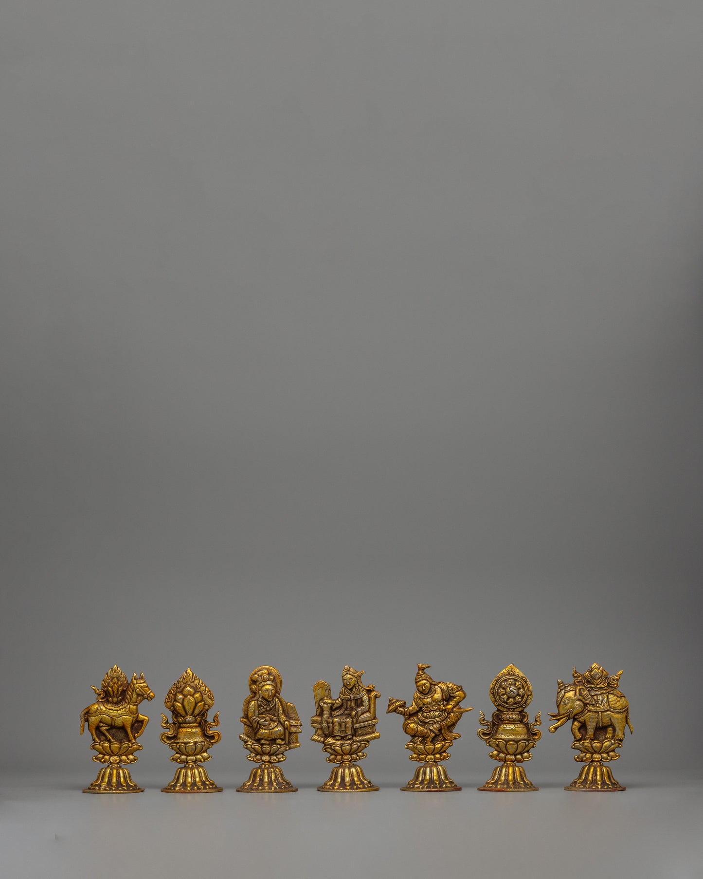 Gold & Silver-Plated King and Queen Set Statues 