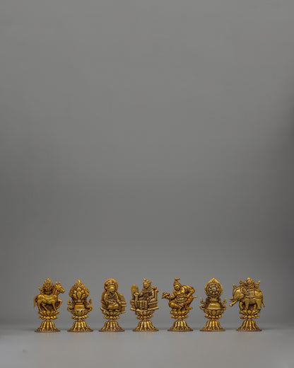 Gold & Silver-Plated King and Queen Set Statues 