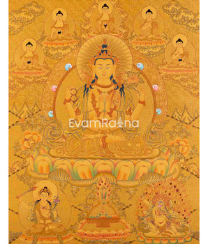 Avalokiteshvara Chengrezig Thangka 
