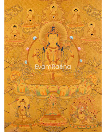 Avalokiteshvara Chengrezig Thangka 