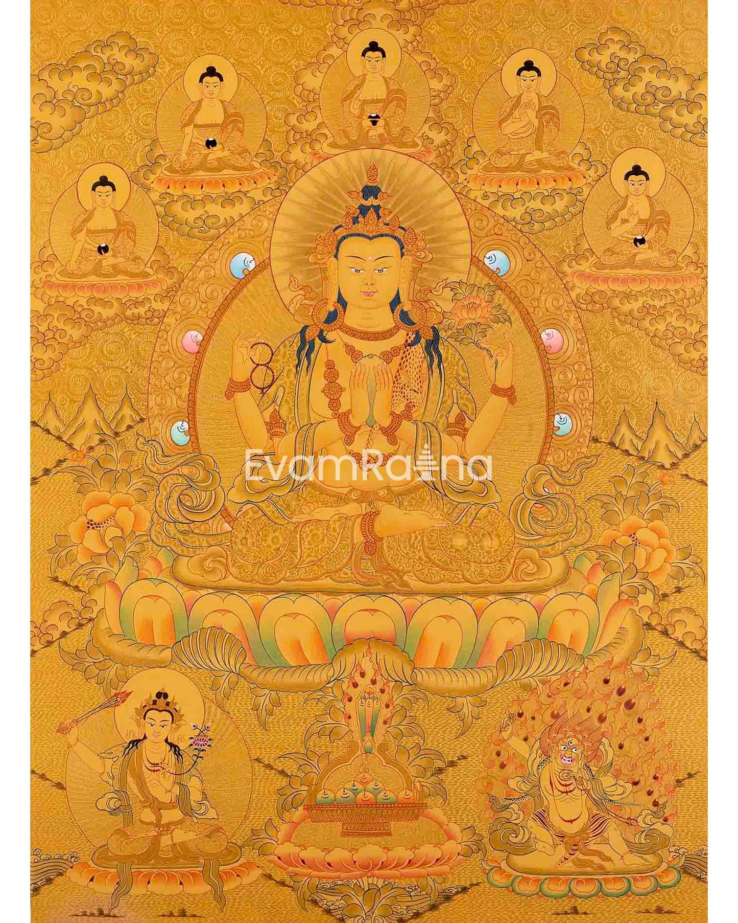 Avalokiteshvara Chengrezig Thangka 