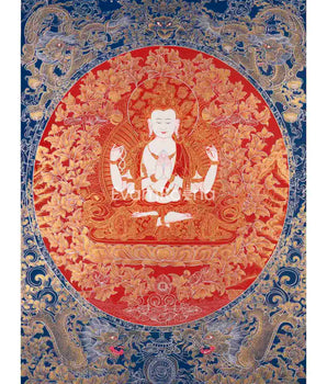Original Hand Painted Avalokiteshvara Chengrezig Thangka