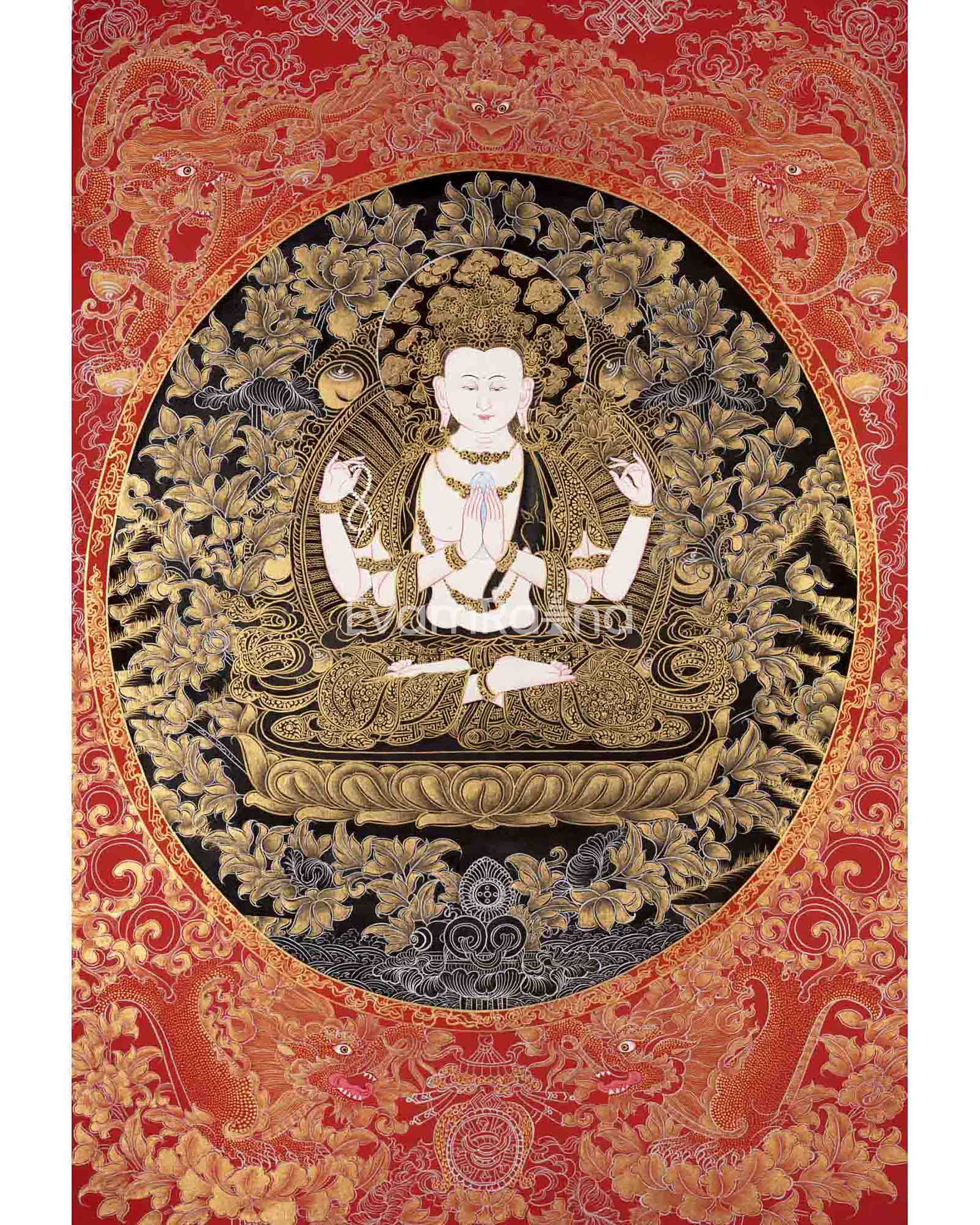 Avalokiteshvara Chengrezig Thangka