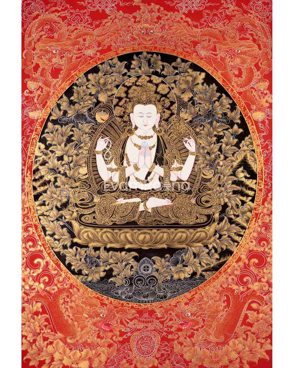 Avalokiteshvara Chengrezig Thangka