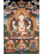 Avalokiteshvara Chengrezig Thangka