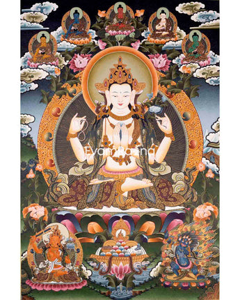 Avalokiteshvara Chengrezig Thangka